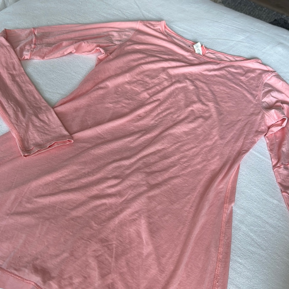 Lululemon Pink Long Sleeve Work Out Top
